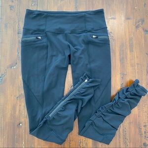 🍋Lululemon Black Zippered Wunder Unders 8